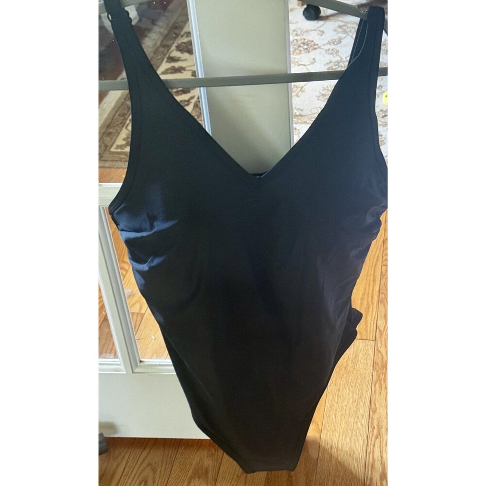 CACIQUE Stretch Glitter one piece swimsuit SPARKLE blue/black Plus 16